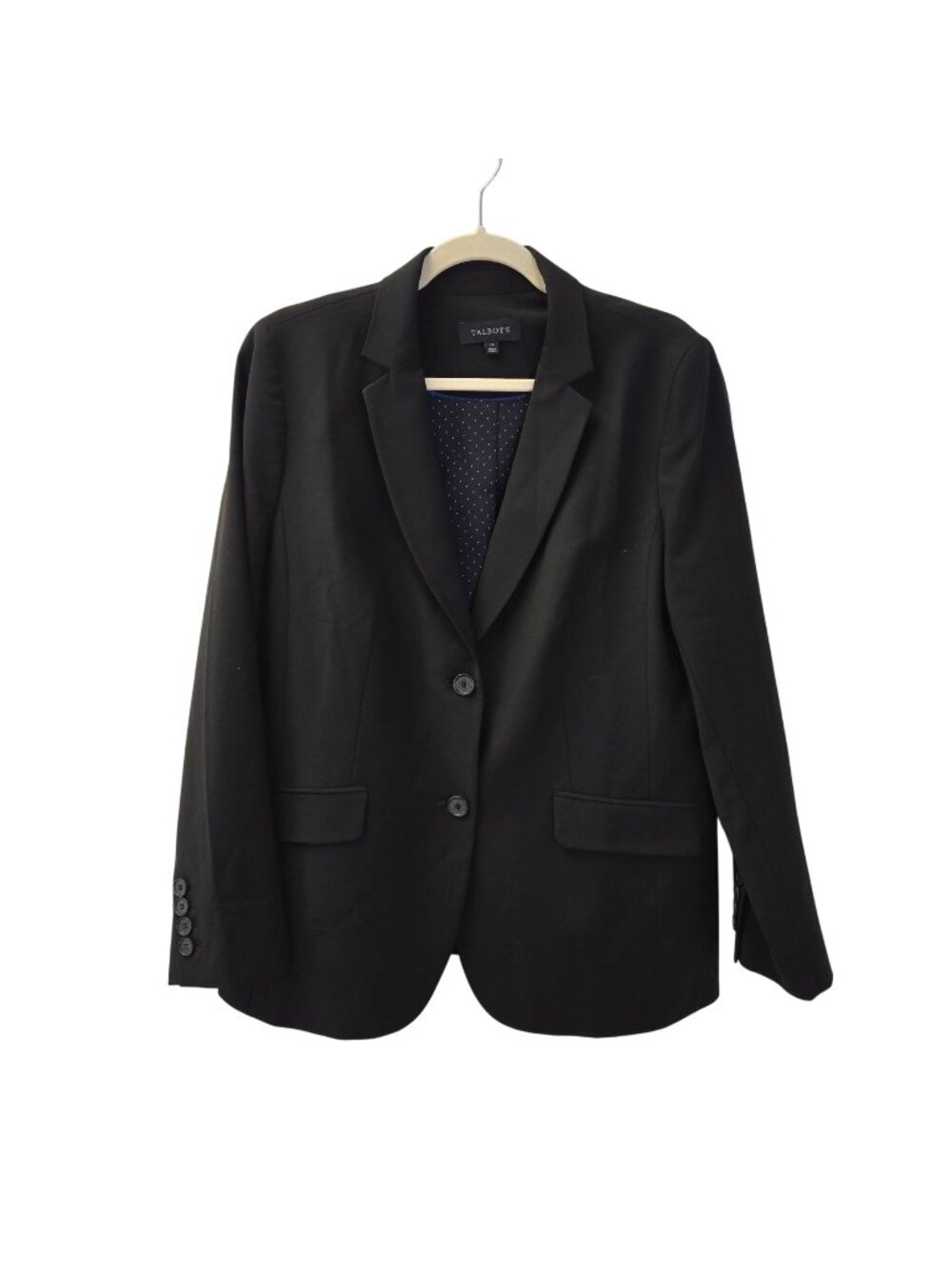 Talbots Wool Blend Two Button Blazer Jacket Size 14